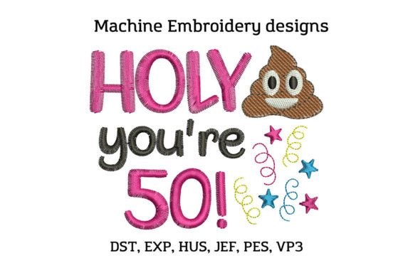 50th Birthday Toilet Paper Embroidery Design