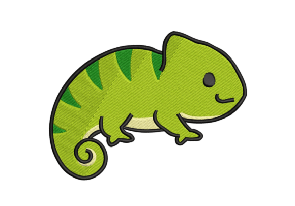Cute Baby Chameleon Embroidery Review
