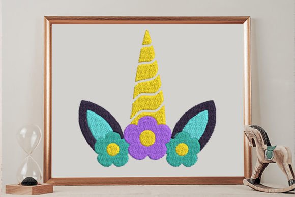 Floral Unicorn Head with Horn Embroidery Review