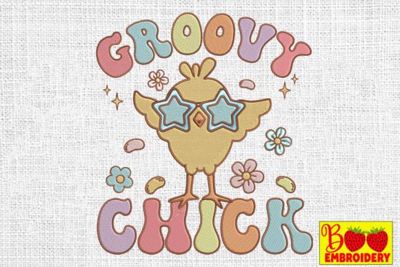 Funny Easter Groovy Chick Embroidery Review
