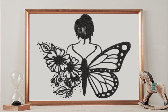 Half Butterfly Half Flowers Embroidery Review