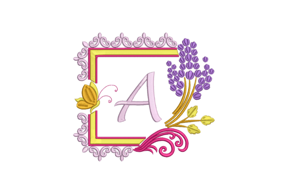 Letter A with Butterfly and Flowers Embroidery Review
