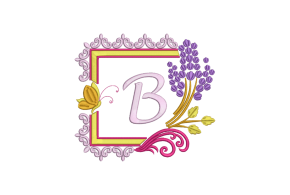 Letter B with Butterfly and Flowers Embroidery Review