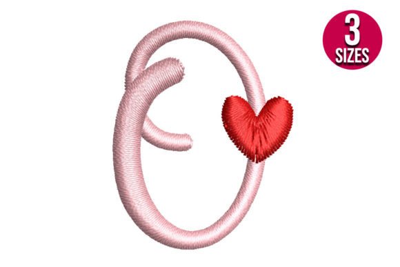 Letter O with Heart Embroidery Design Review