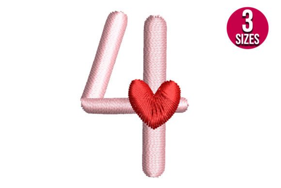 Number Four with Heart Embroidery Review