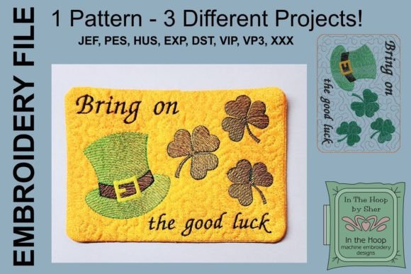 St Patrick’s Day Mug Rug Embroidery Review